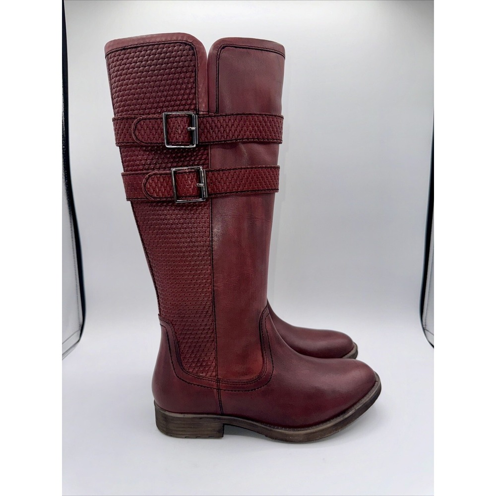 ROAN by Bed Stu Date Riding Boot Women's Size 7.5 Distressed Red Leather - Picture 8 of 14